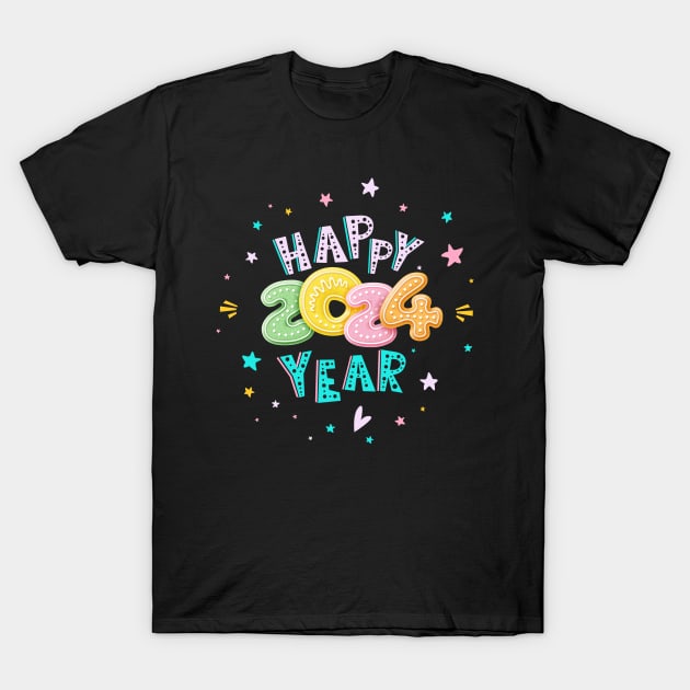 Happy New Year 2024_Dragon T-Shirt by Infinirish